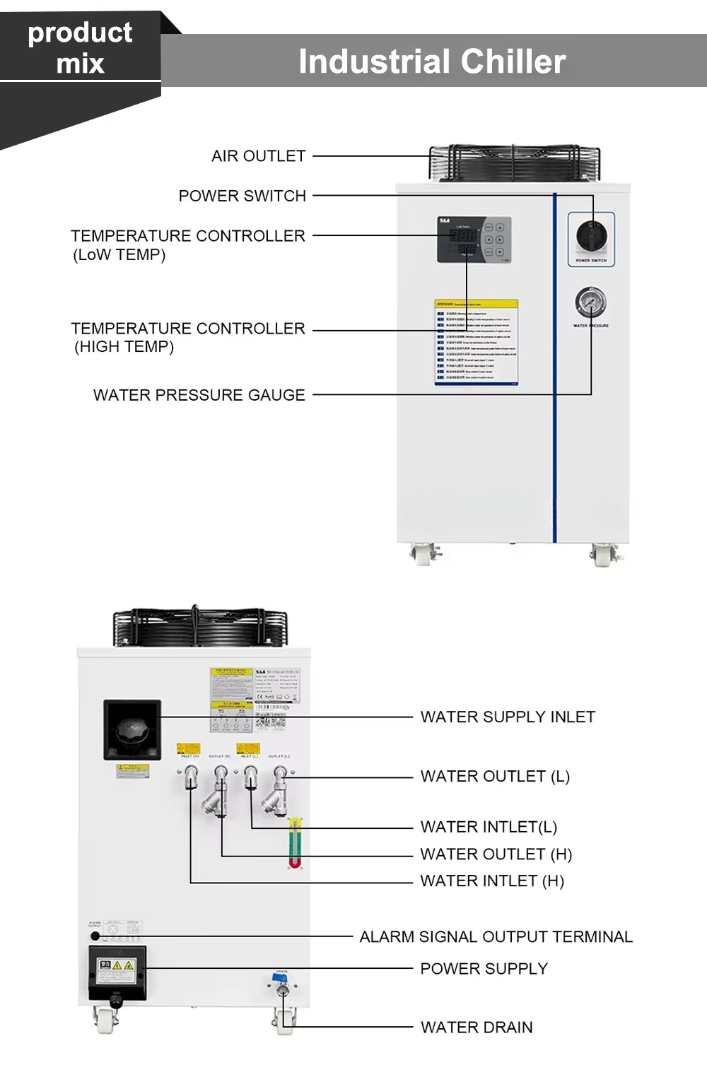 Industrial Grade Laser Engraver - Air Water Chiller for Fiber Laser