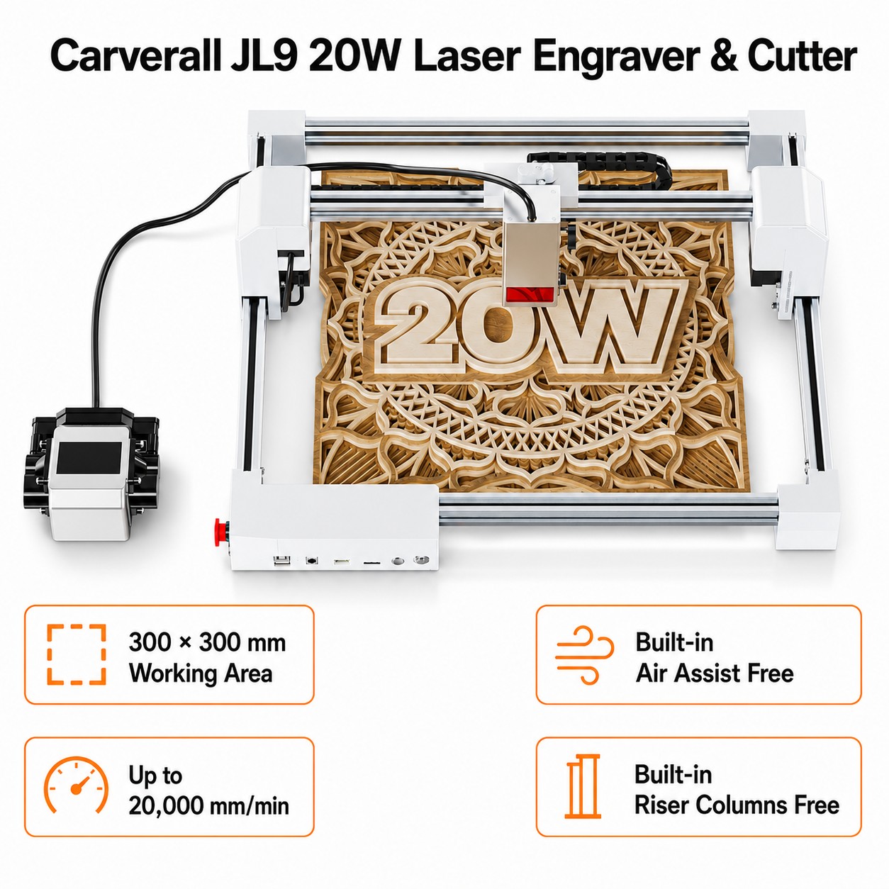 Carverall JL9 20W Laser Engrav - Industrial Laser Cutting review and price