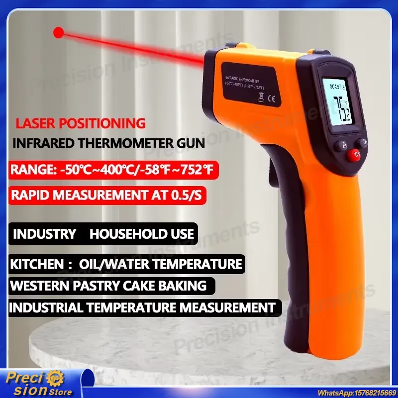Infrared Thermometer Gun Non C - Industrial Handheld Laser review and price